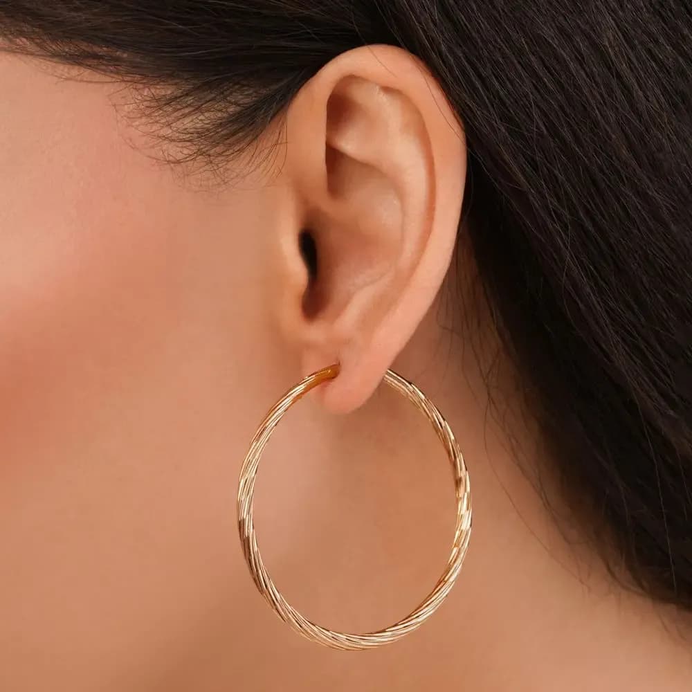 گوشواره مینیمال حلقه ای ژوپینگ — تصویر ۶