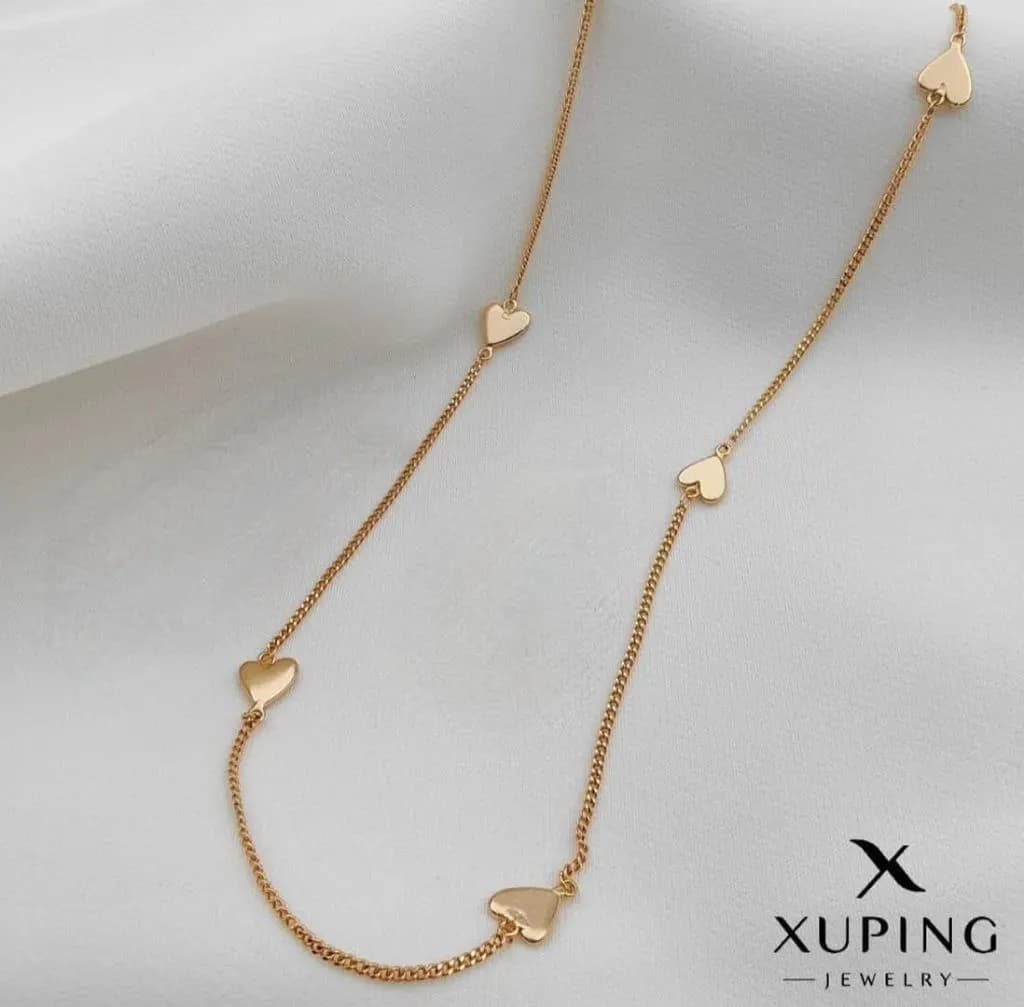 گردنبند طرح طلا قلبی ژوپینگ