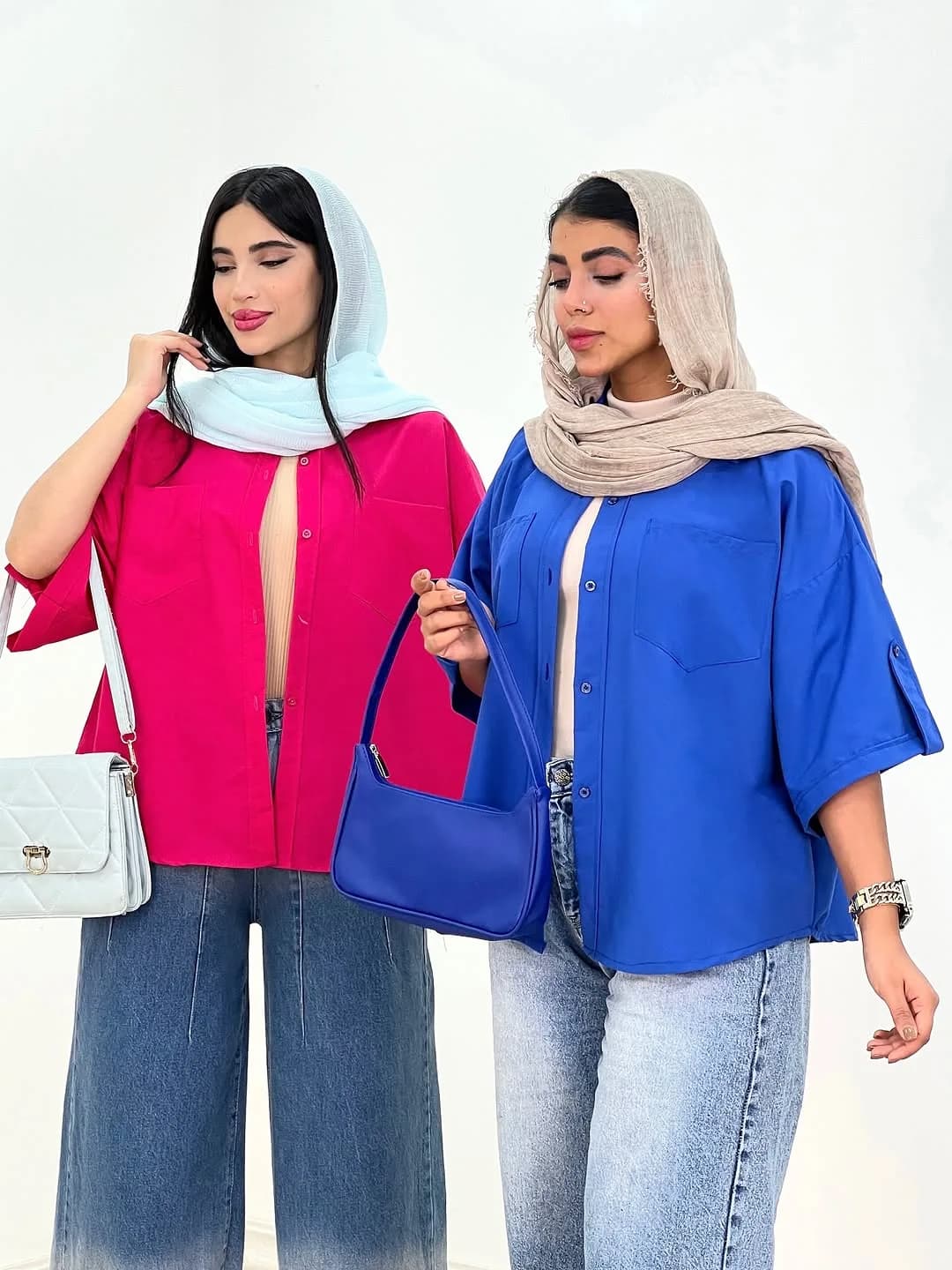 شومیز آستین 3ربع پارمیدا قد 65 رنگبندی — تصویر ۹