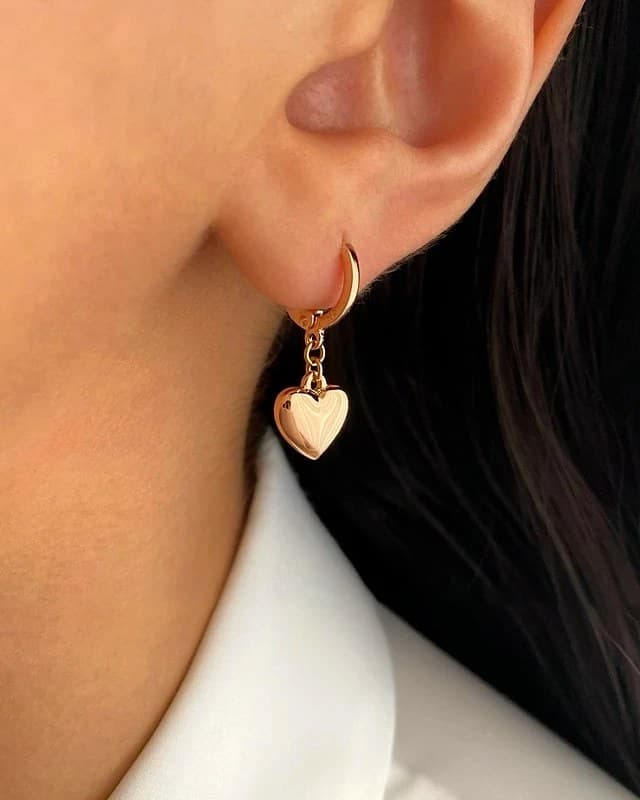 گوشواره قلبی متوسط ژوپینگ