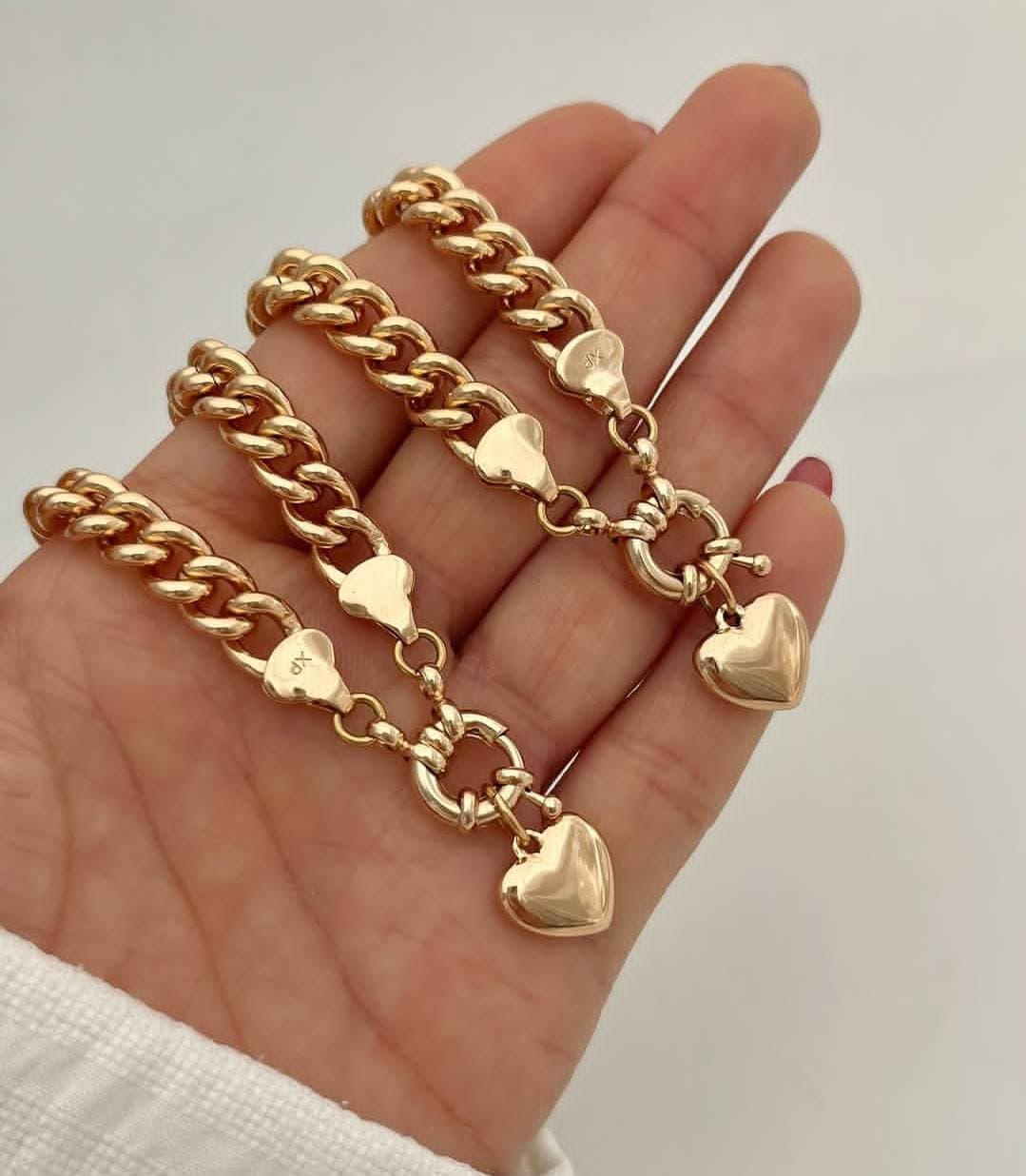 ست گردنبند و دستبند قلب آویز ژوپینگ — تصویر ۲