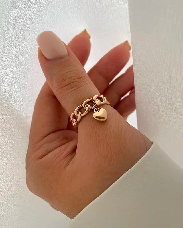 انگشتر قلب آویز ژوپینگ — تصویر ۱۰