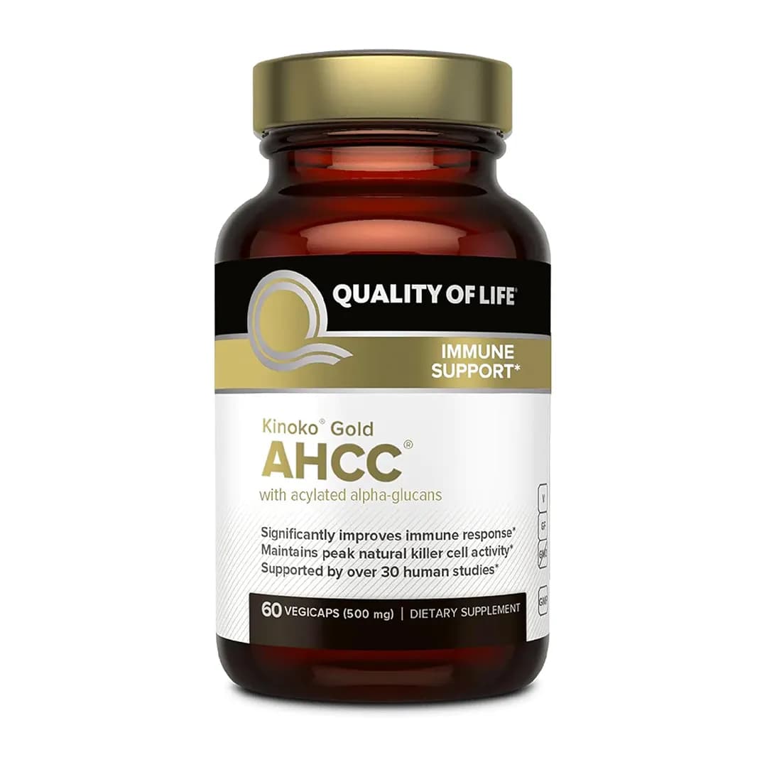 قرص کوالیتی آف لایف Kinoko Gold AHCC تعداد 60 عددی — تصویر ۶