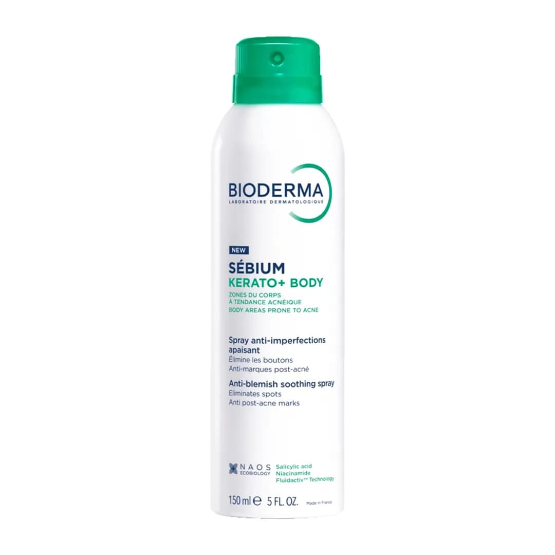 اسپری بدن ضد لک بایودرما SEBIUM KERATO+ BODY حجم 150 میلی لیتری