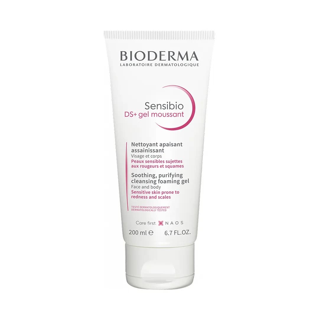 ژل شست و شو صورت بایودرما Sensibio DS+ gel moussant حجم 200 میلی لیتری