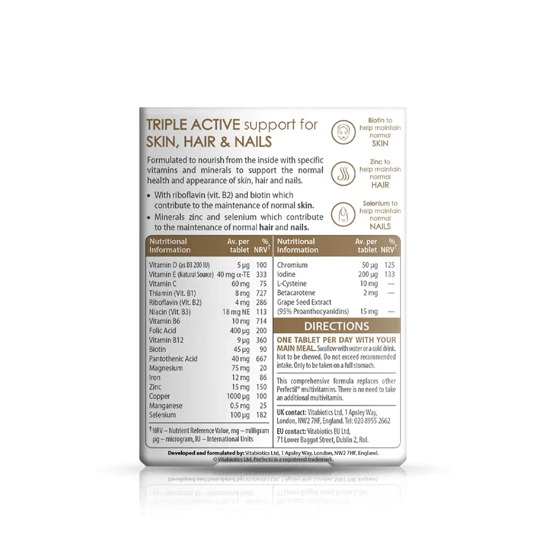 قرص پرفکتیل vitabiotics تعداد 30 عددی — تصویر ۳