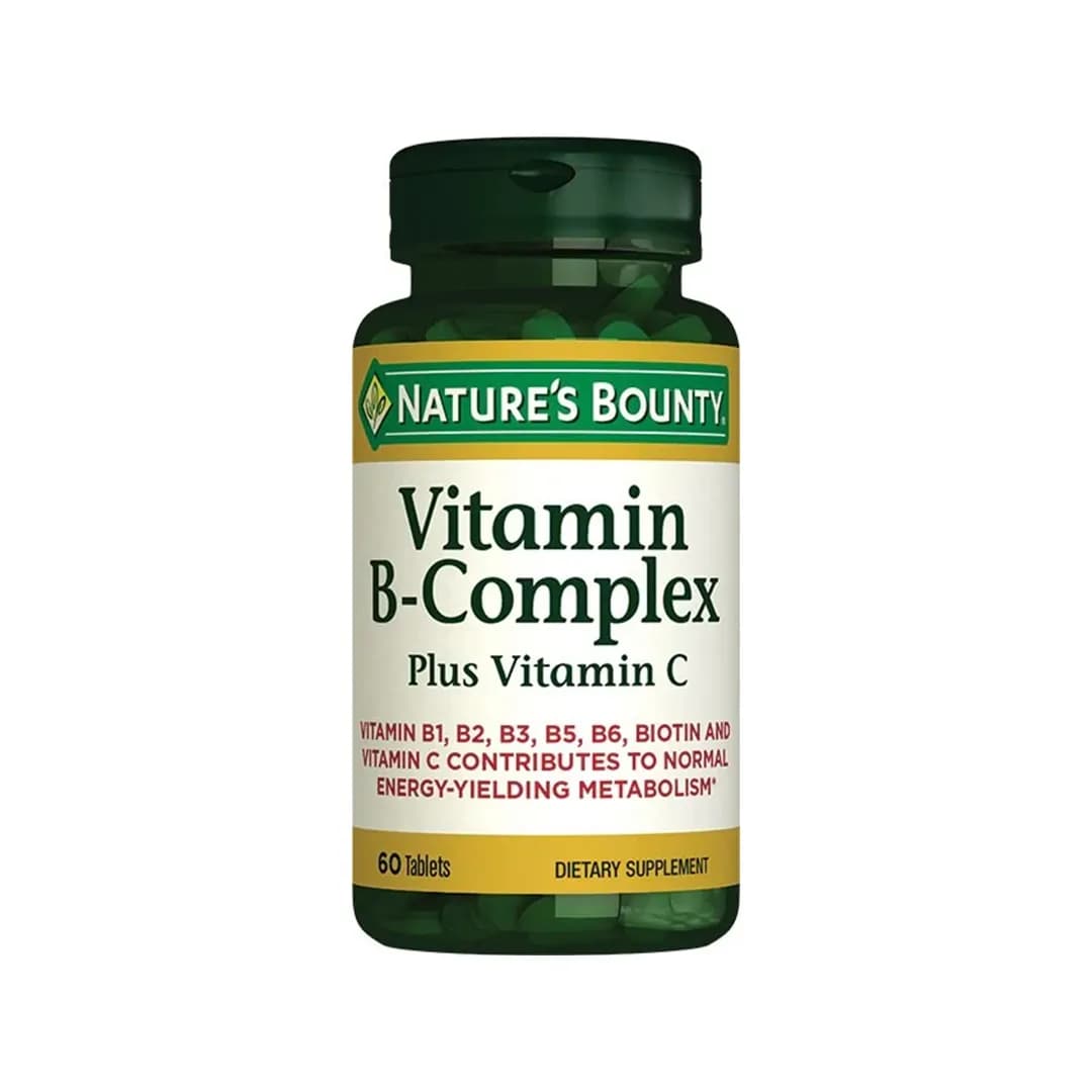 قرص ویتامین B-Complex + ویتامین C نیچرز بونتی تعداد 60 عددی — تصویر ۲