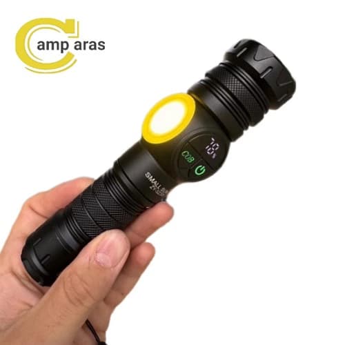 چراغ قوه شارژی اسمال سان مدل ZY-S2305 زوم دار — تصویر ۷