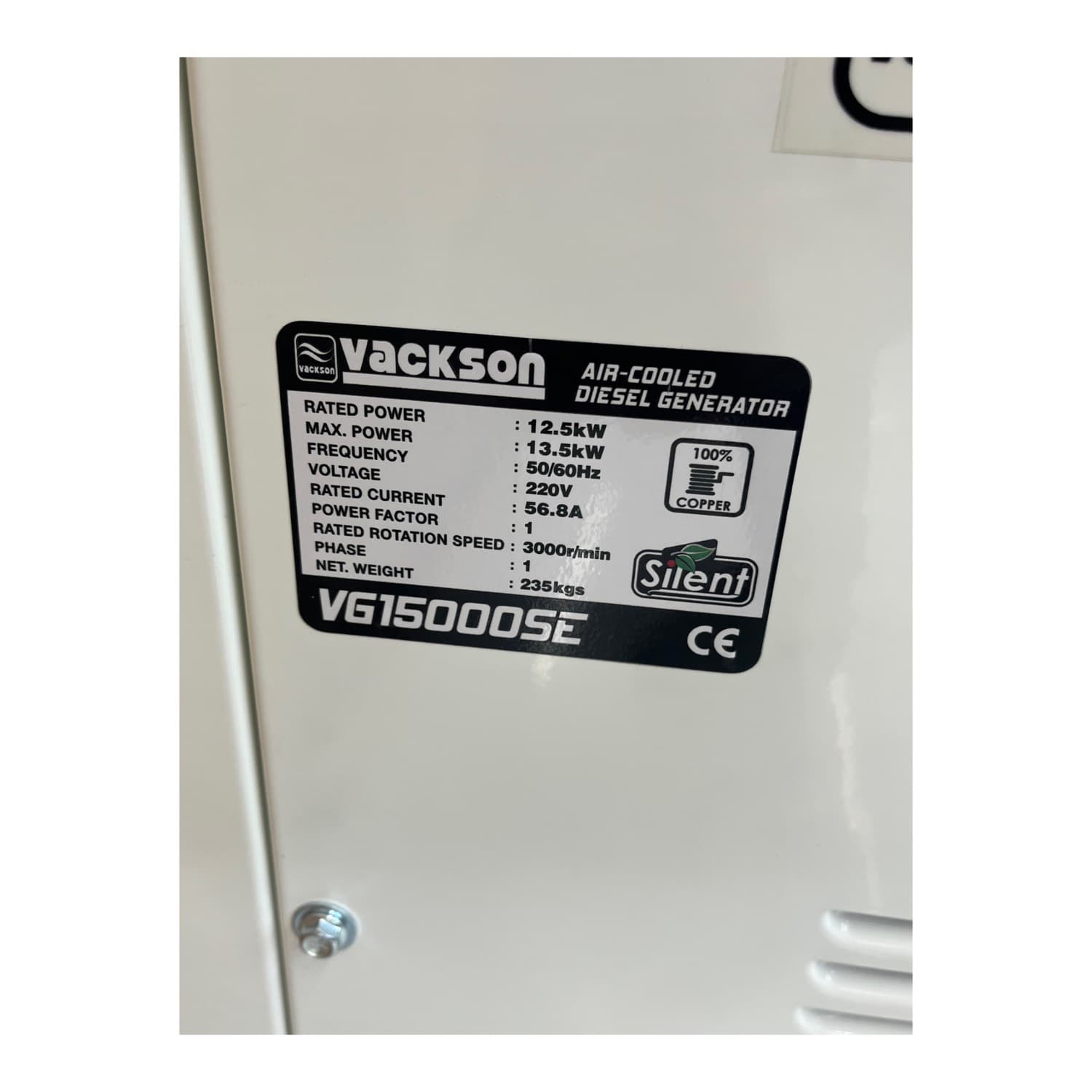 ژنراتور برق دیزلی واکسون 13.5کیلووات سایلنت مدل VG1500SE — تصویر ۶