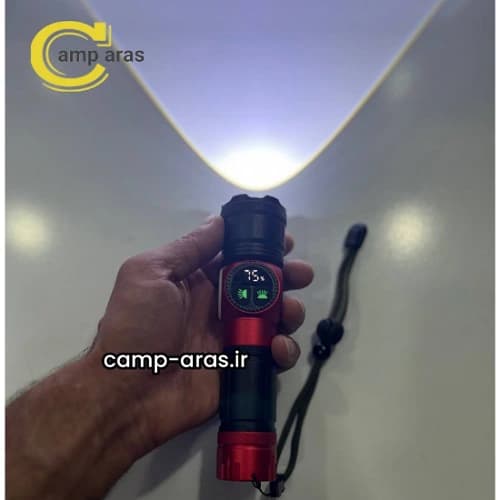 چراغ قوه شارژی زوم دار مدل XA-B606 LED COB دو لامپ — تصویر ۶