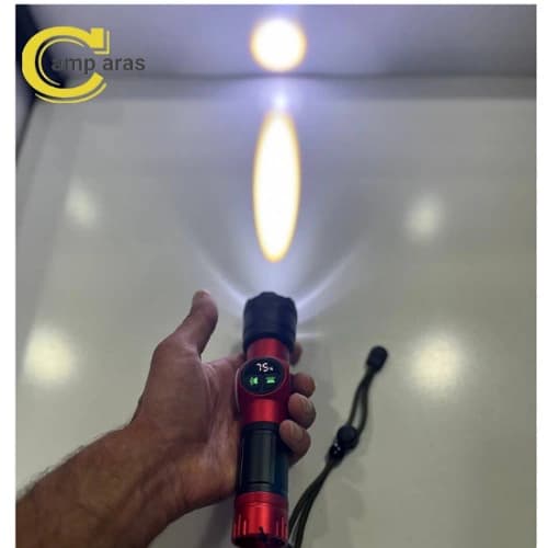 چراغ قوه شارژی زوم دار مدل XA-B606 LED COB دو لامپ — تصویر ۷