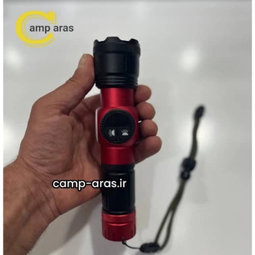 چراغ قوه شارژی زوم دار مدل XA-B606 LED COB دو لامپ — تصویر ۱۲