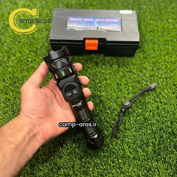 چراغ قوه شارژی زوم دار اسمال سان کد ZY-701 پاوربانکی