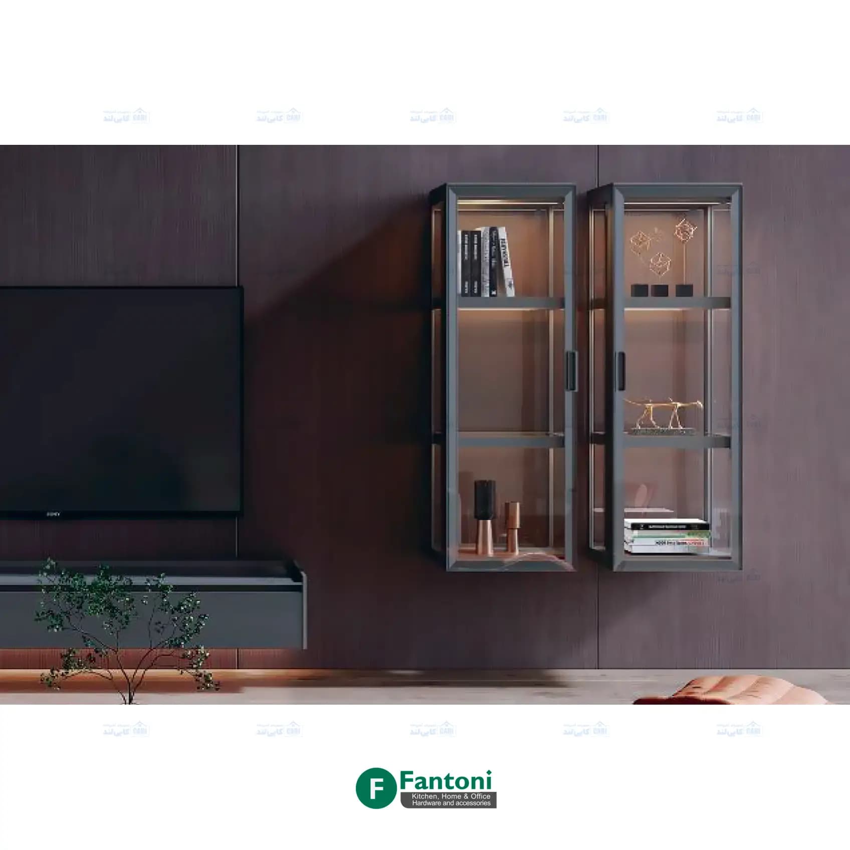 بوفه دکوراتیو با پروفیل آلومینیومی مدل Axion فانتونی P212 — تصویر ۹