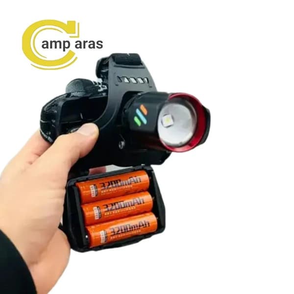 چراغ پیشانی زوم دار اسمال سان ZY-2210T شارژی — تصویر ۹