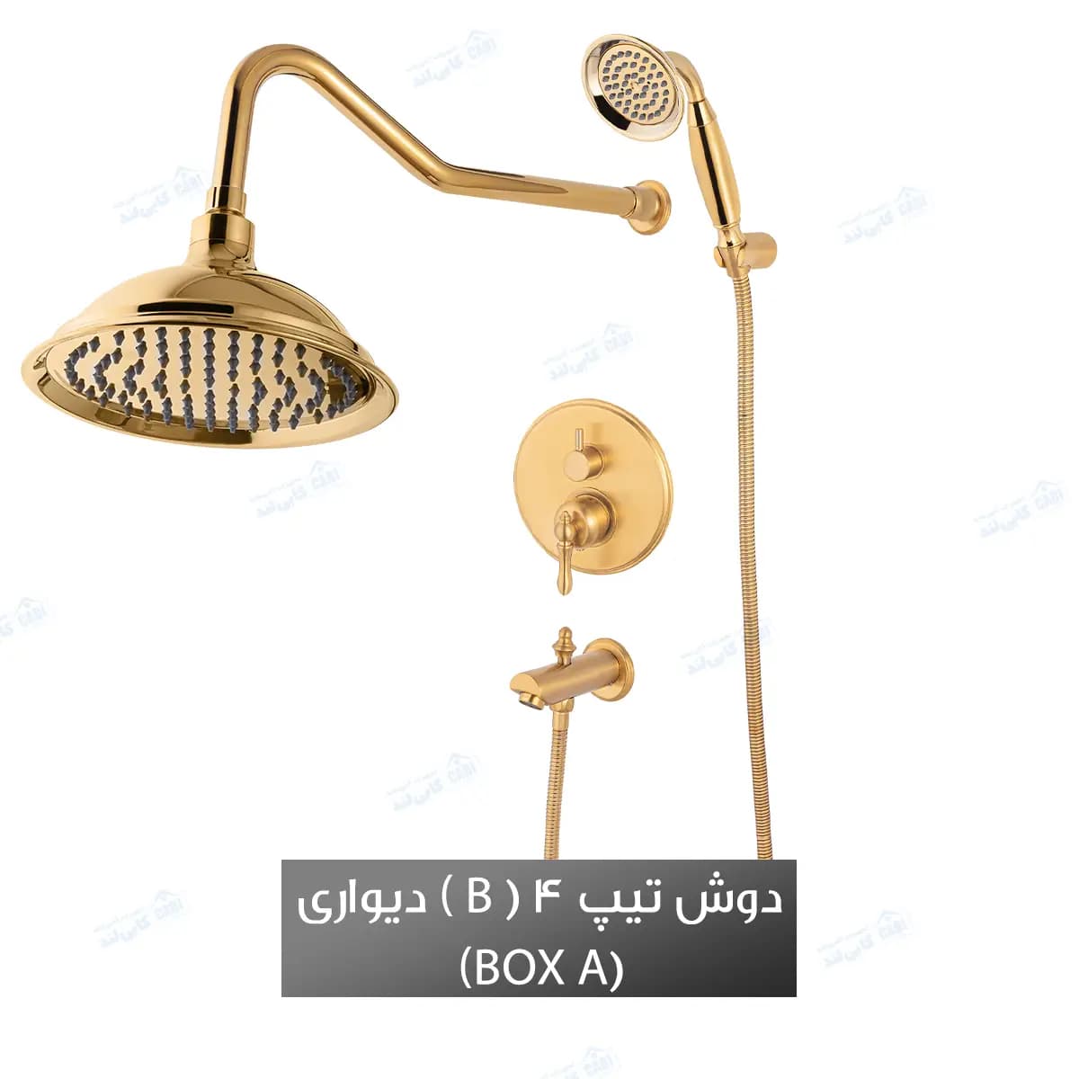 دوش توکار شیذر مدل آترینا تیپ ۴ (B) با سردوش دیواری