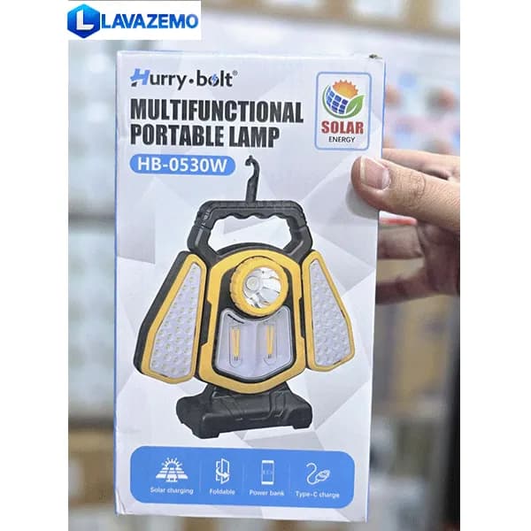 پروژکتور شارژی خورشیدی مدل HB-0530W — تصویر ۱۱