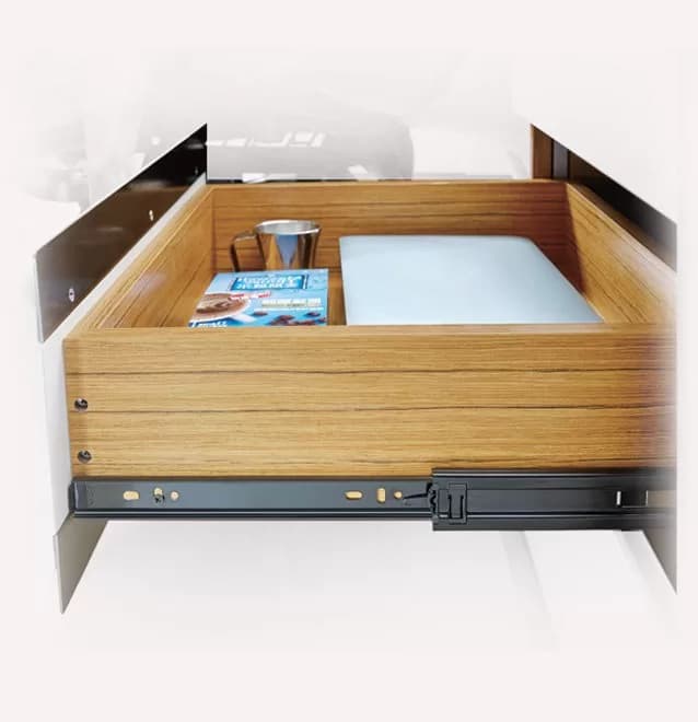 ریل ساچمه ای سه تکه تلسکوپی P2O 45kg (فشاری-تاچ) با آرامبند مشکی فانتونی B361 تا B367