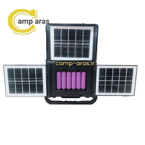 پروژکتور شارژی خورشیدی 3 پنل مدل W-8150-4 — تصویر ۵