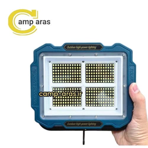 پروژکتور شارژی خورشیدی 3 پنل مدل W-8150-4 — تصویر ۸