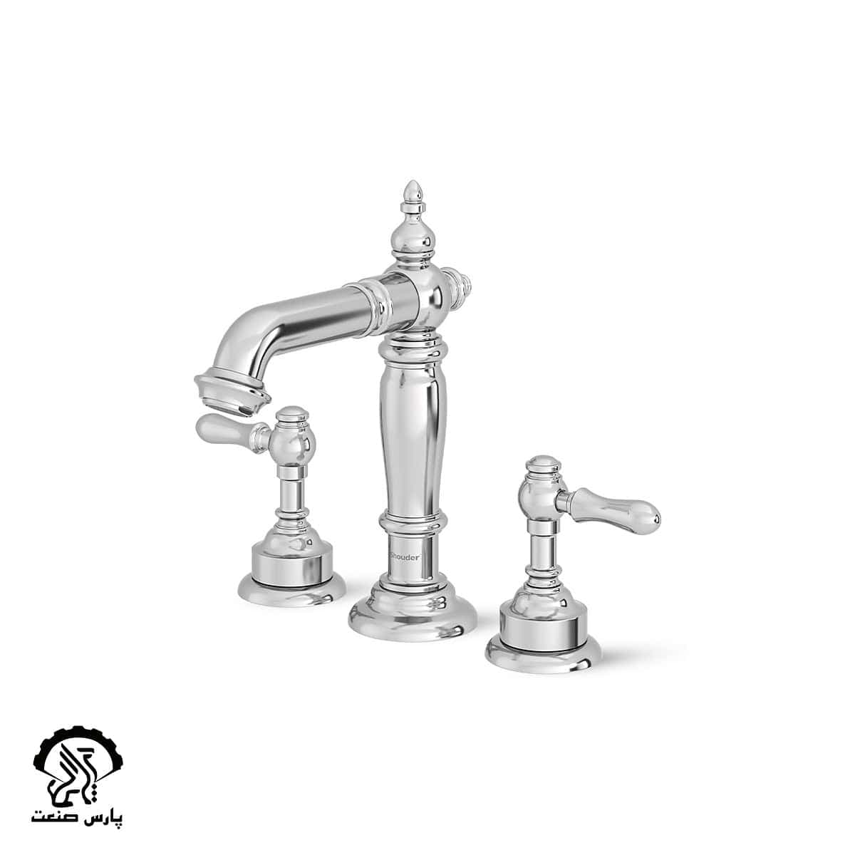 شیر روشویی سه تکه شودر مدل بیزانس کروم — تصویر ۱۲