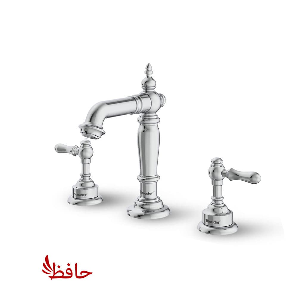 شیر روشویی سه تکه شودر مدل بیزانس کروم — تصویر ۴