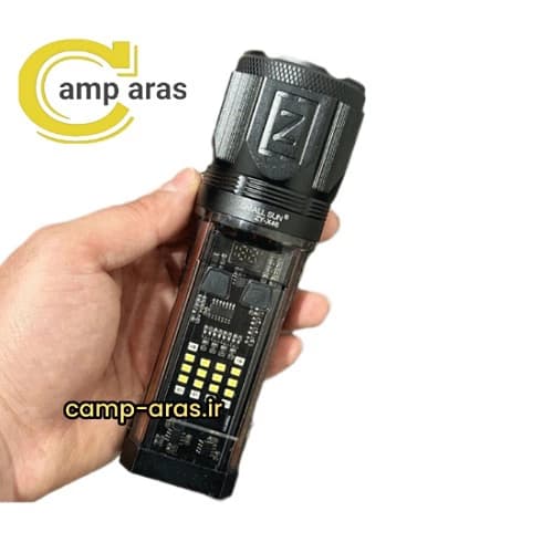 چراغ قوه شارژی خورشیدی اسمال سان مدل ZY-X46 زوم دار — تصویر ۴