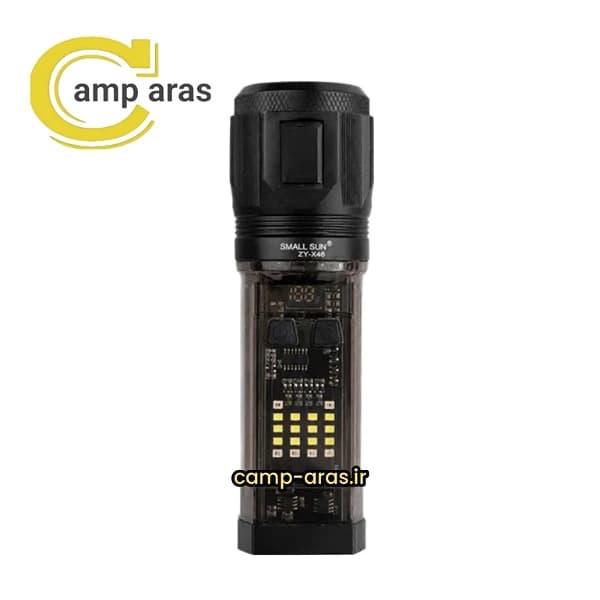 چراغ قوه شارژی خورشیدی اسمال سان مدل ZY-X46 زوم دار