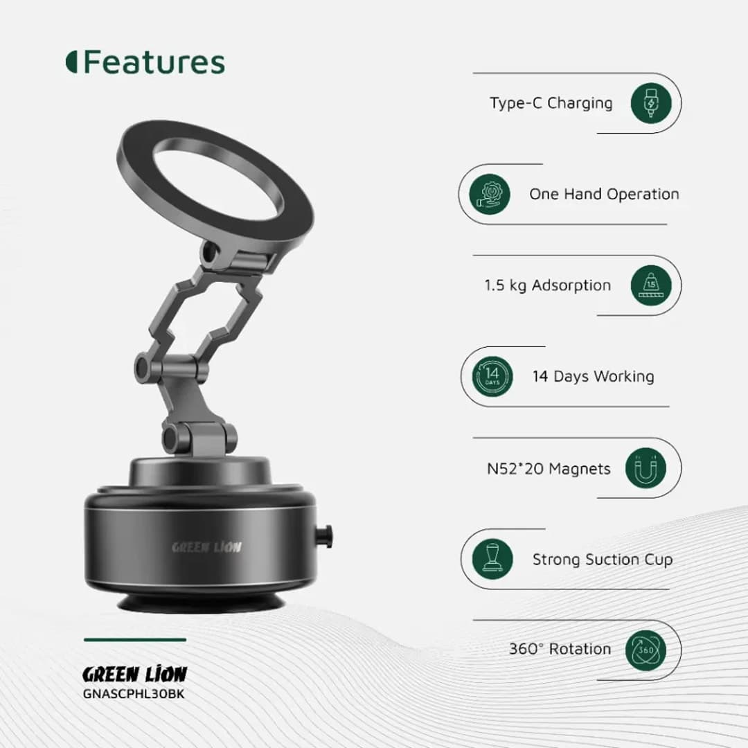 پایه نگهدارنده گرین لاین GX-30 Auto Suction — تصویر ۳