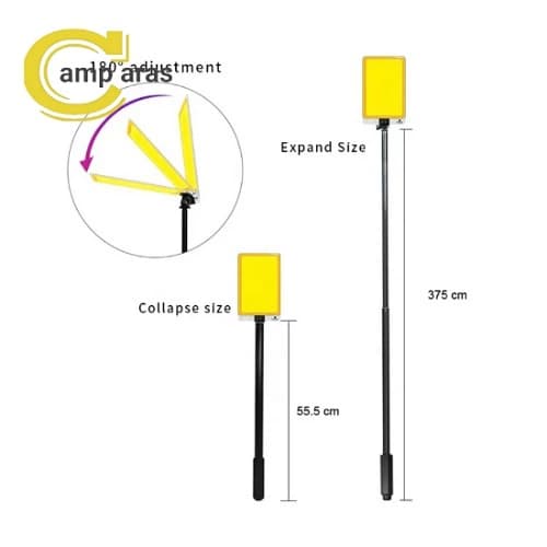 چراغ لنسر کمپینگ کانپکس CONPEX FR-06 COB دو رنگ — تصویر ۹