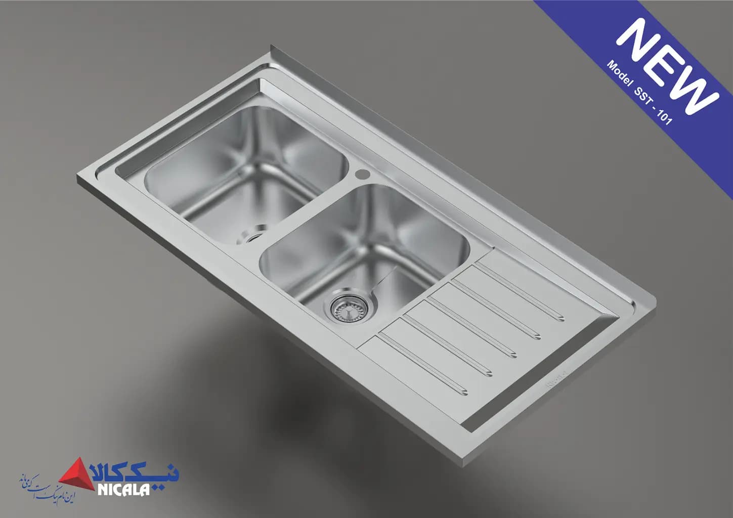 سینک استیل روکار نیک کالا مدل SST-101