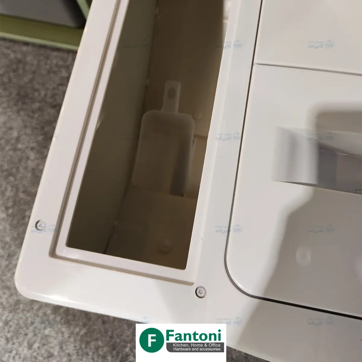 سطل ریلی جای برنج و حبوبات توکار جهت یونیت عرض 450mm فانتونی Q945 — تصویر ۷