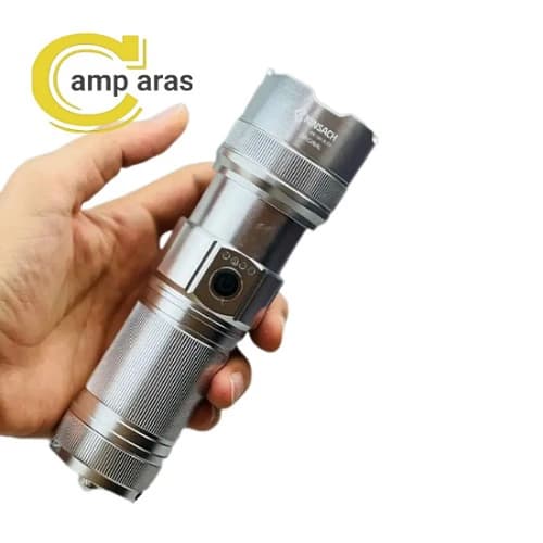 چراغ قوه شارژی کینساچ KS-180-3LED زوم دار — تصویر ۳