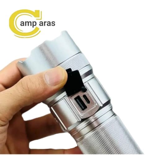 چراغ قوه شارژی کینساچ KS-180-3LED زوم دار — تصویر ۵