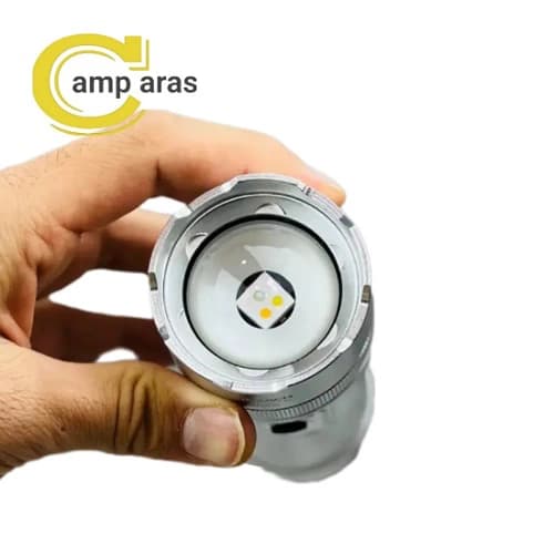 چراغ قوه شارژی کینساچ KS-180-3LED زوم دار — تصویر ۶