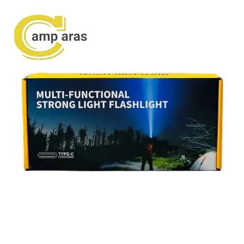 چراغ قوه شارژی کینساچ KS-180-3LED زوم دار — تصویر ۹