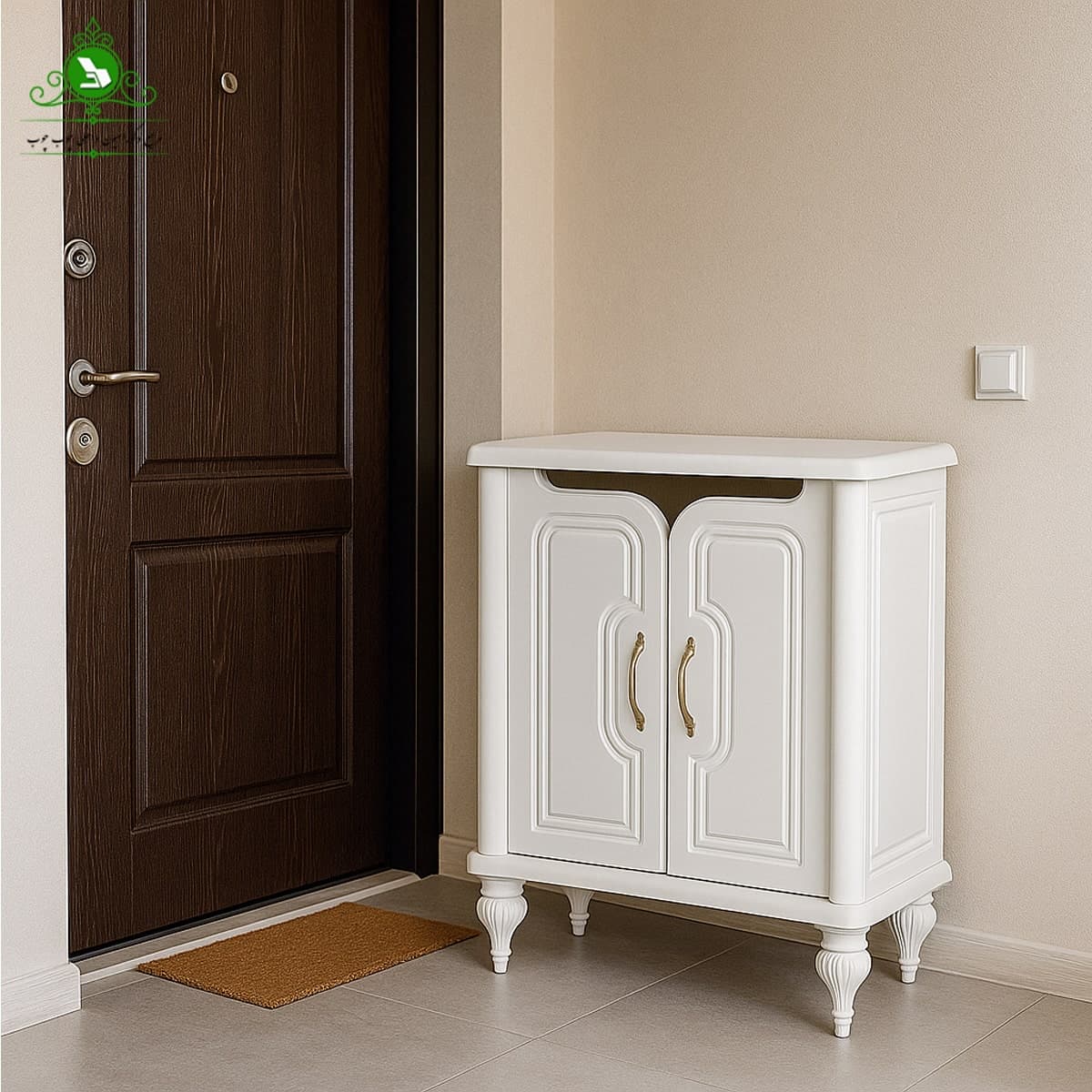 جاکفشی تمام MDF وکیوم مدل دو درب پروانه — تصویر ۴
