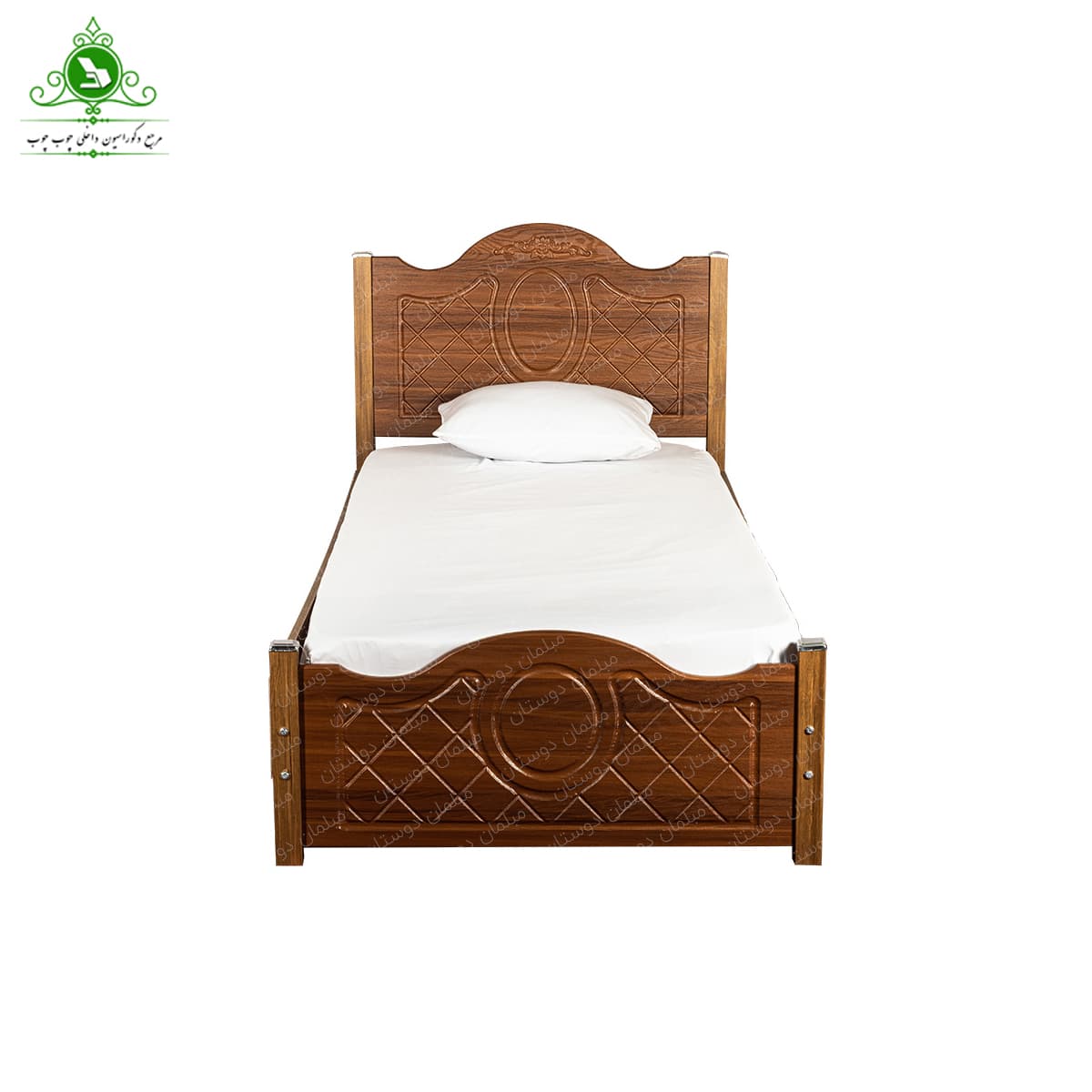 تخت خواب یک و نیم نفره MDF وکیوم مدل آرامش عرض 120 — تصویر ۴