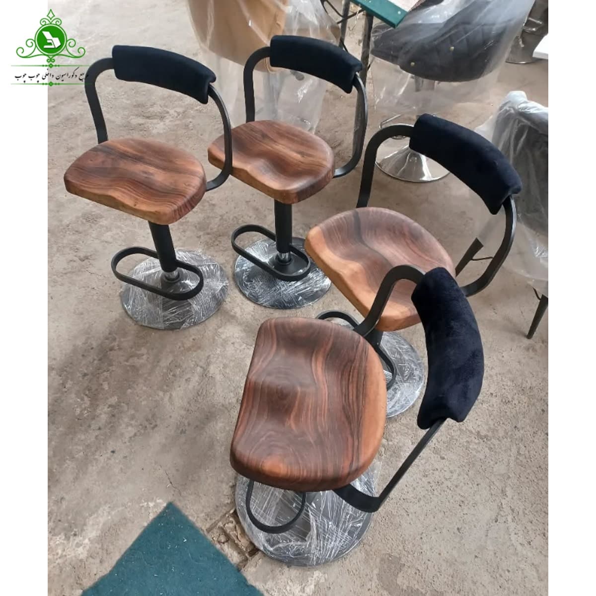 صندلی اپن مدل زیمر کف چوب پشتی دار — تصویر ۶