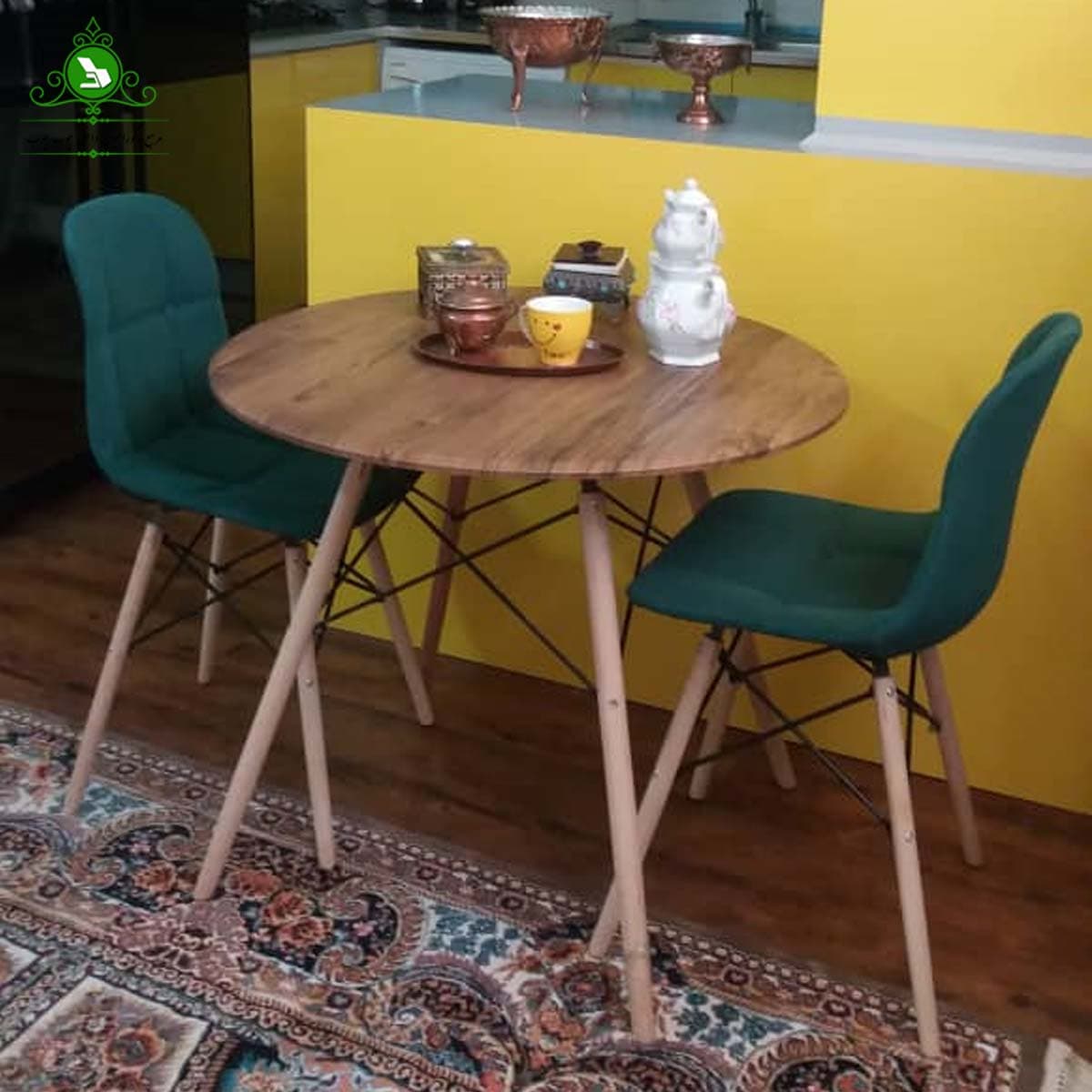 میز ناهارخوری دو نفره فایبر روکشی — تصویر ۶