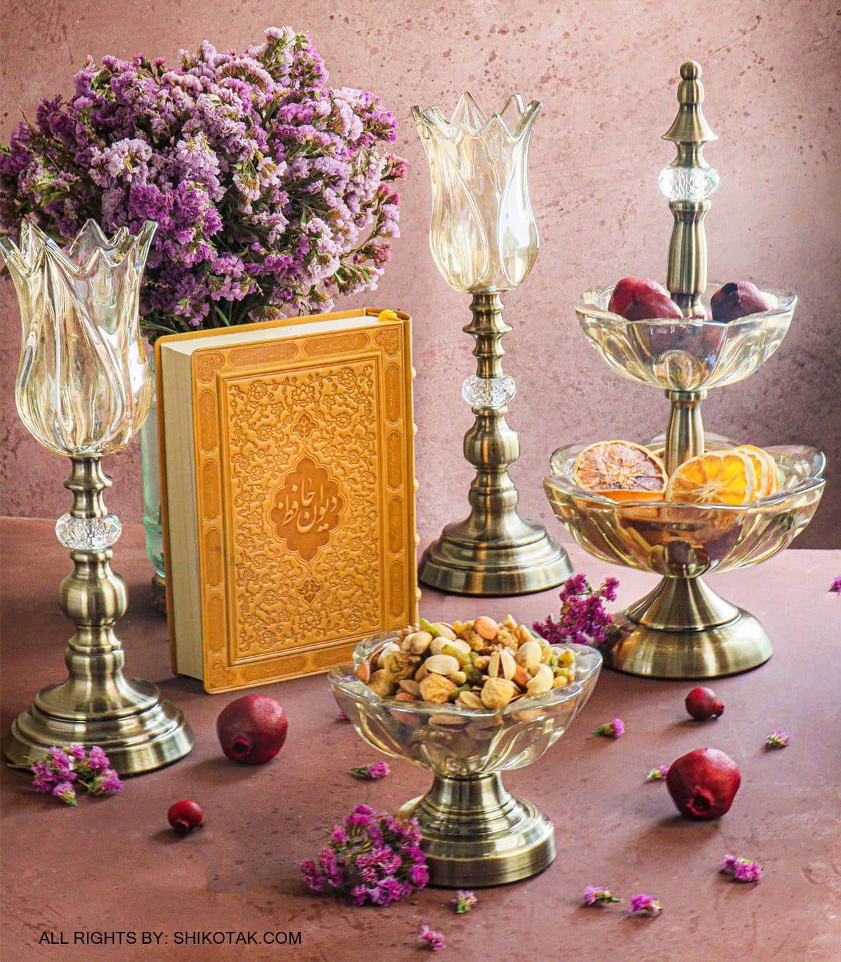 شکلات خوری سلطنتی دو طبقه طرح گل — تصویر ۳