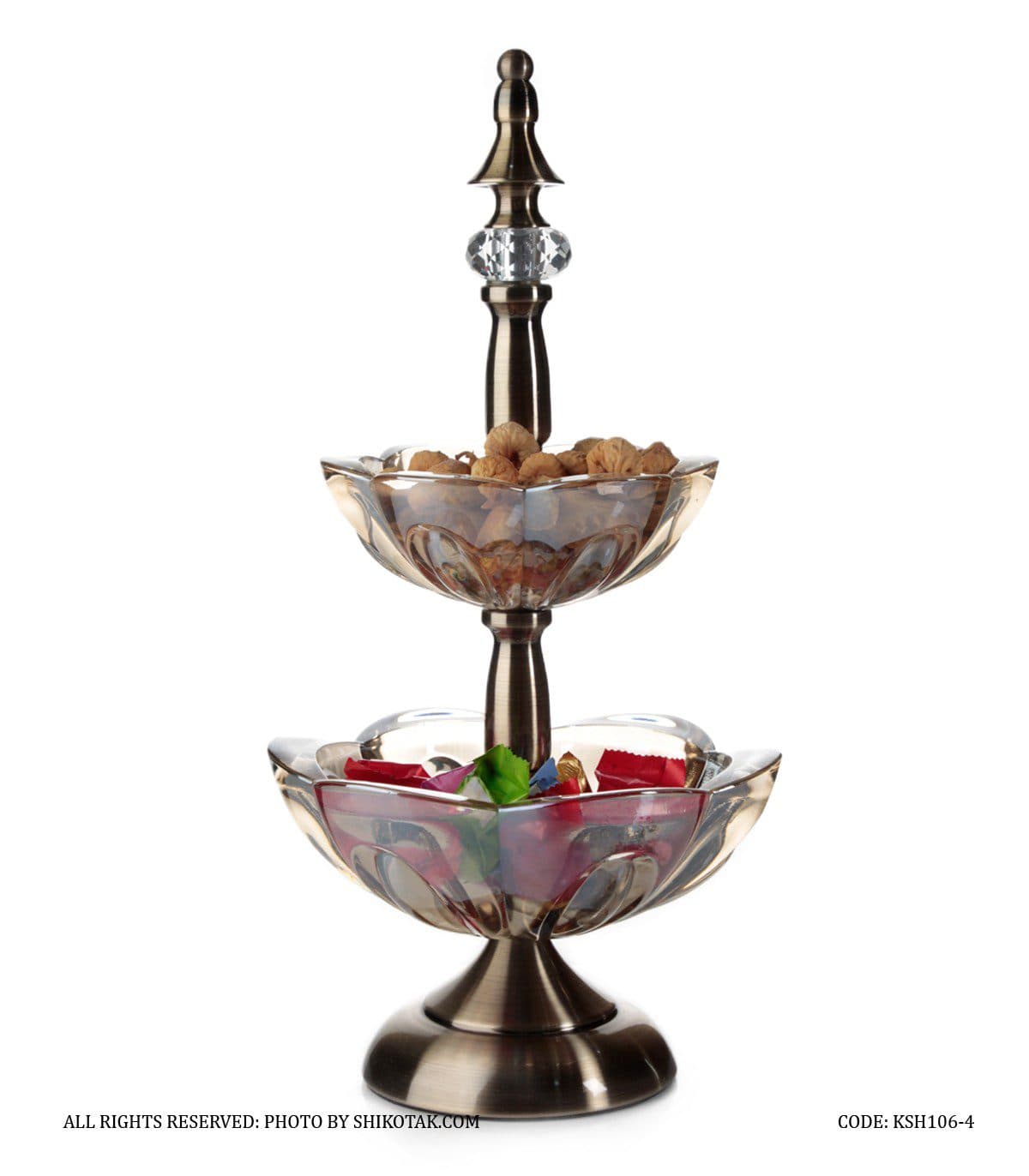 شکلات خوری سلطنتی دو طبقه طرح گل