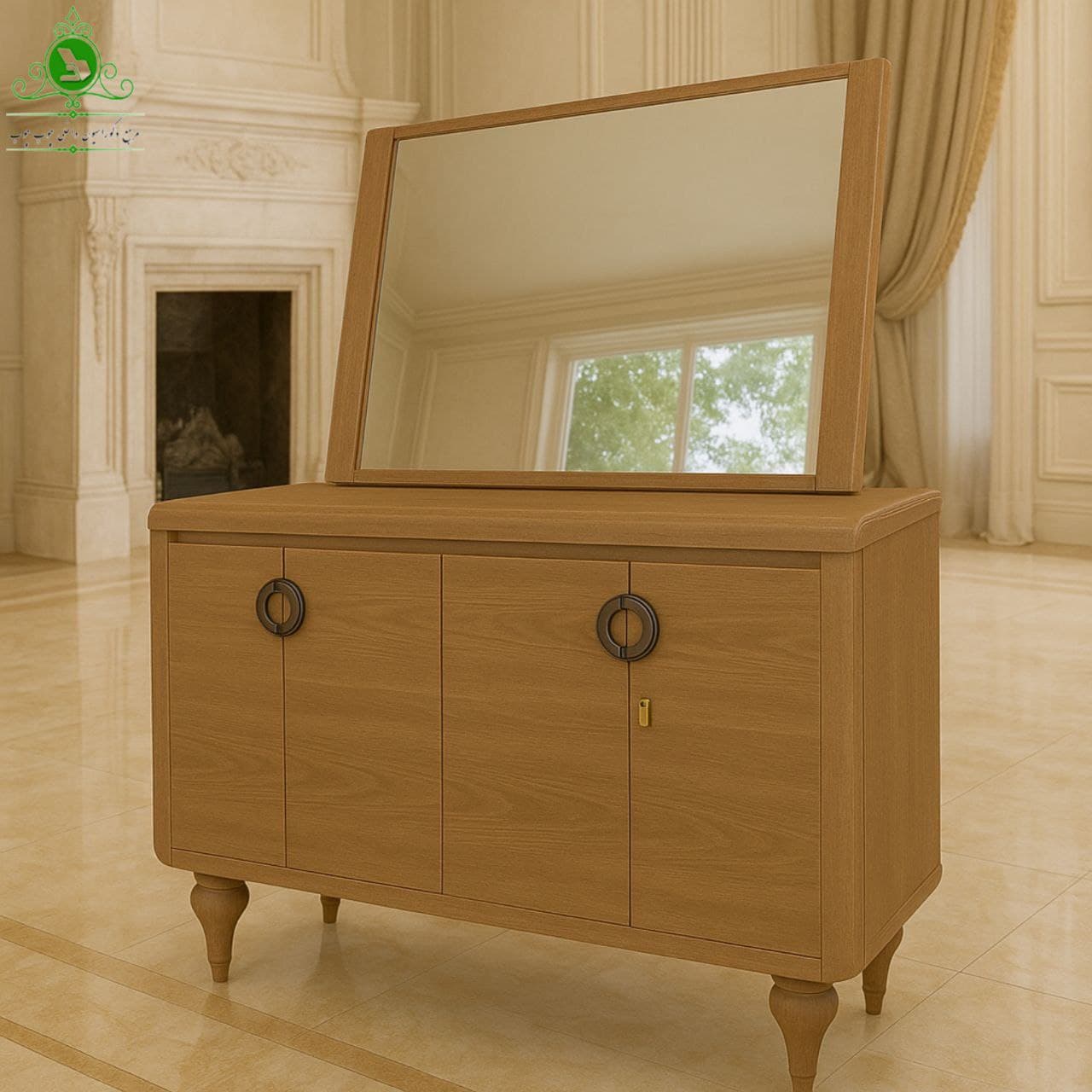 آینه و کنسول MDF وکیوم مدل لوتوس — تصویر ۸