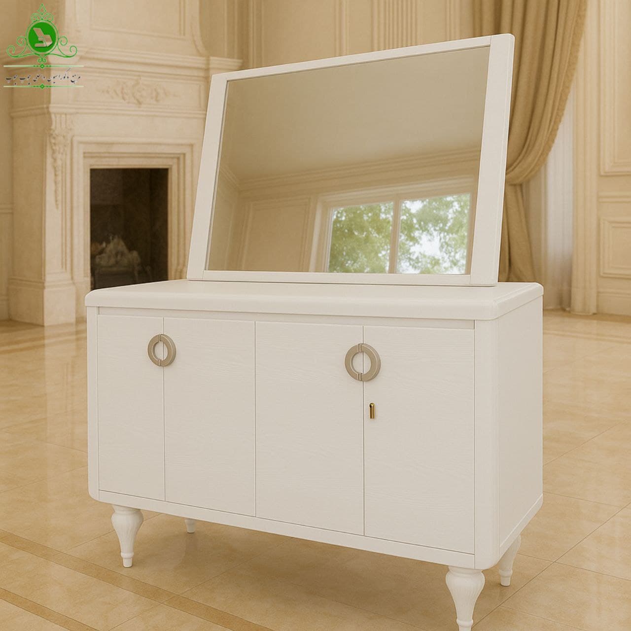 آینه و کنسول MDF وکیوم مدل لوتوس