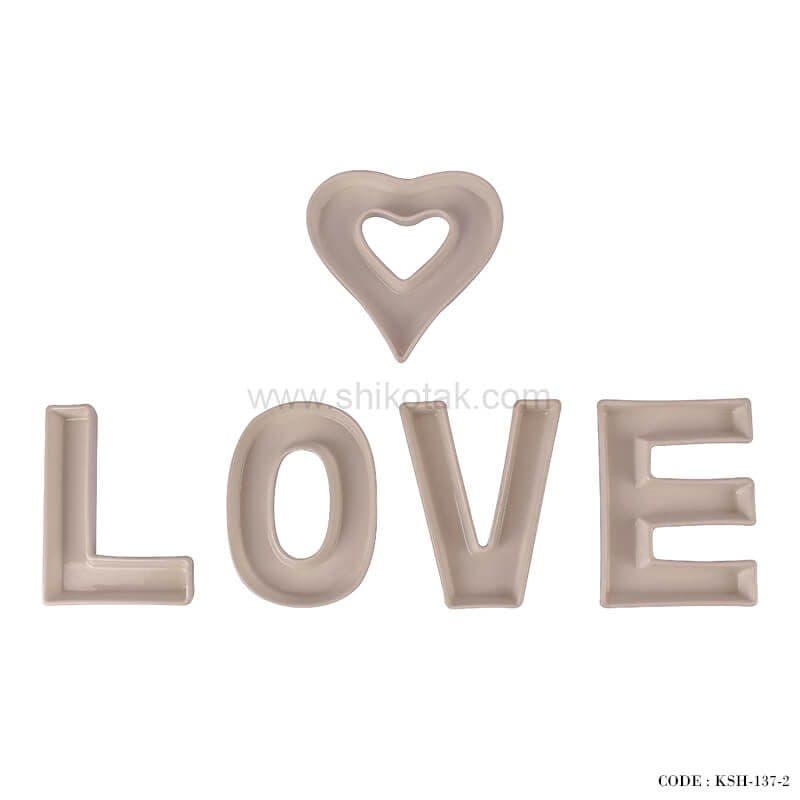 اردوخوری 5تکه سرامیکی طرح Love — تصویر ۴