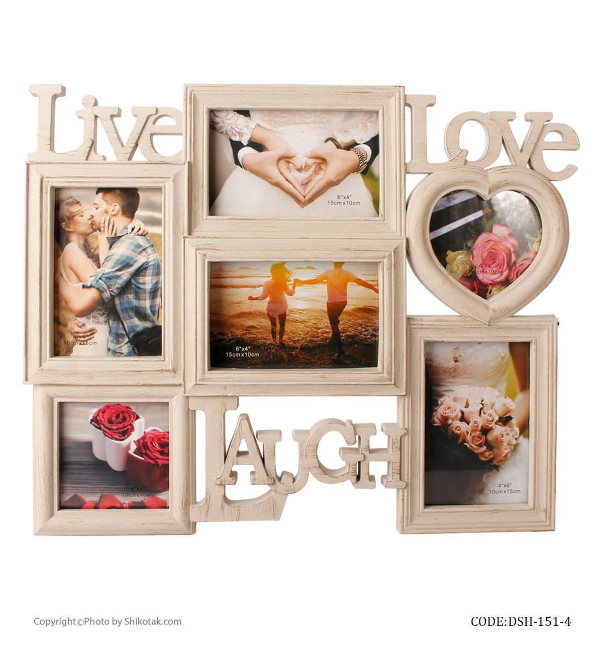 قاب عکس 6تایی طرح love — تصویر ۳