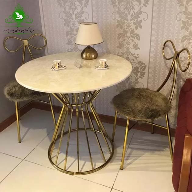 میز و صندلی ناهارخوری دو نفره مدل پاپیونی — تصویر ۵