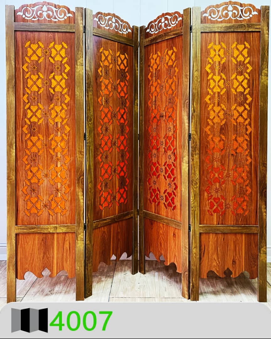 پاراوان طلقی دوجداره طلایی-زرد 4007