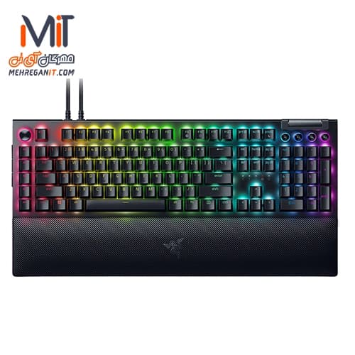 کیبورد گیمینگ ریزر مدل BlackWidow V4 Pro (Yellow Switch)