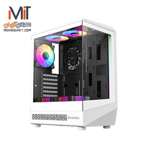 کیس گیمینگ گیم مکس مدل GameMax Vista COC سفید — تصویر ۲